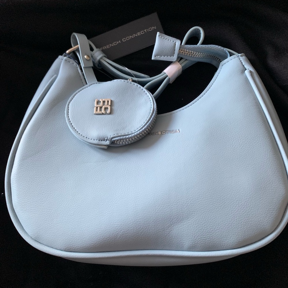 NWT French Connection Sabrina Shoulder Bag with accessory Powder Blue